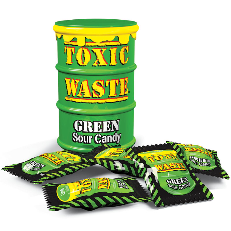 Toxic Waste Green Sour Candy Drum - 42g