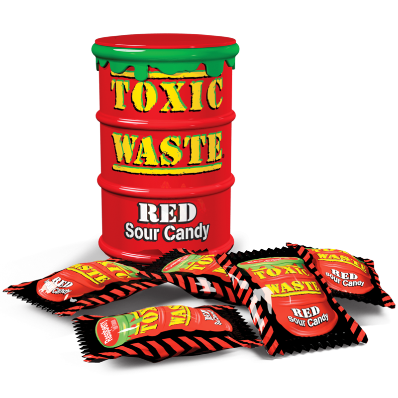 Toxic Waste Red Sour Candy Drum - 42g